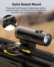 Load image into Gallery viewer, MidTen 6X Compact Magnifier with press and hold the quick-release lever button