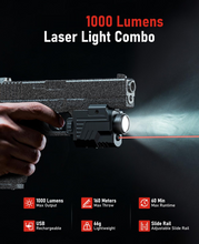 Load image into Gallery viewer, MidTen Laser Combo Rechargeable Gun Light with slide rail 七 rechargeable in red laser light combo