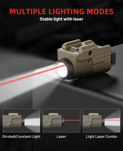 Load image into Gallery viewer, MidTen Pistol Light Laser Combo Rechargeable with multiple lighting modes stable light with laser Light with Red Beam