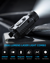 Load image into Gallery viewer, MidTen Lumen Pistol Light Laser Combo with magnetic material