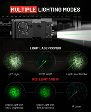 Load image into Gallery viewer, MidTen Green IR Laser with green laser light laser combo Green Laser+IR Laser+White Light+Green Light