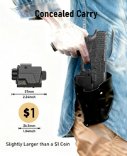 Load image into Gallery viewer, MidTen Lumens Pistol Light with concealed carry in red laser light combo