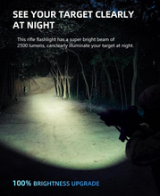 Load image into Gallery viewer, MidTen Lumens Ar Laser Light Combo with this rifle flashlight has a super bright beam of