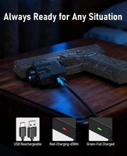 Load image into Gallery viewer, MidTen Pistol Flashlight with always ready for any situation in red laser light combo