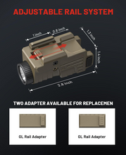 Load image into Gallery viewer, MidTen Combo Rechargeable with glrail adapter glrail adapter Light with Red Beam