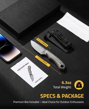Load image into Gallery viewer, MidTen EDC Camping Knife with box included ideal choice for outdoor enthusiasts in grey