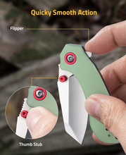 Load image into Gallery viewer, MidTen Razor-Sharp Blade with quicky smooth action flipper in jade green