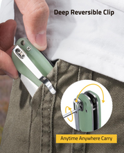 Load image into Gallery viewer, MidTen Stainless Steel Blade with deep reversible clip anytime anywhere carry in jade green