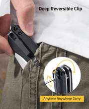 Load image into Gallery viewer, MidTen Steel Blade with deep reversible clip anytime anywhere carry in black