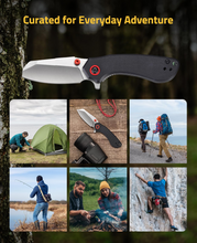 Load image into Gallery viewer, MidTen Razor-Sharp Blade with curated for everyday adventure in black