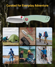 Load image into Gallery viewer, MidTen Razor-Sharp Blade with curated for everyday adventure in jade green