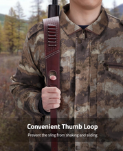 Load image into Gallery viewer, MidTen Leather Rifle Sling – prevent the sling from shaking and sliding, brown