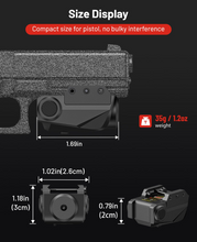 Load image into Gallery viewer, MidTen Pistol Laser – compact size for pistol, no bulky interference, 1.69in x 1.02in x 2.6cm