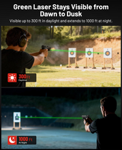 Load image into Gallery viewer, MidTen Pistol Laser Sight – green laser stays visible from