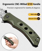Load image into Gallery viewer, MidTen Pocket Knife – precision-engineered for stability & elegance anti-slip, green