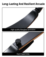 Load image into Gallery viewer, MidTen Recurve Bow – high-quality fiberglasslamination hard maple limbs, 50 pounds