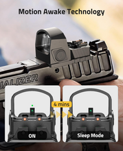 Load image into Gallery viewer, MidTen M02 Motion Awake Green Dot Sight, Compatible with RMS/RMSC 3MOA Red Dot Open Reflex Sight Compact Shockproof IPX6 Waterproof, with Adapter Plate for MOS 21mm Picatinny Base