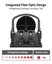 Load image into Gallery viewer, MidTen M02 Motion Awake Green Dot Sight, Compatible with RMS/RMSC 3MOA Red Dot Open Reflex Sight Compact Shockproof IPX6 Waterproof, with Adapter Plate for MOS 21mm Picatinny Base