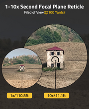 Load image into Gallery viewer, MidTen 1-8x24 LPVO Scope with 30mm Cantilever Mount, Illuminated BDC Reticle for .223/5.56 and .308/7.62