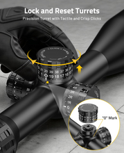 Load image into Gallery viewer, MidTen FFP Rifle Scope with precision turret with tactile and crisp clicks 6-24x50