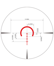 Load image into Gallery viewer, MidTen 1-8x24 LPVO Scope with 30mm Cantilever Mount, Illuminated BDC Reticle for .223/5.56 and .308/7.62