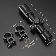 Load image into Gallery viewer, MidTen 5-5x32 Crossbow Scope with rail mount fits any standard in black