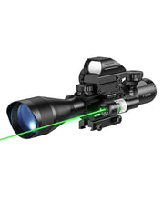 Load image into Gallery viewer, MidTen Riflescope Combo 4-12x50EG Rifle Scope with Green Laser Sight and Dot Sight
