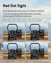 Load image into Gallery viewer, Dual Illuminated Red Dot Sight with 4 Reticles