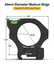 Load image into Gallery viewer, MidTen Precision High Profile Scope Mount with medium profile scope rings
