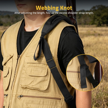 Load image into Gallery viewer, MidTen point rifle sling with webbingknot in black