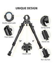 Load image into Gallery viewer, Unique Design Rifle Bipod with Clamp-on Design and Rubber Pads
