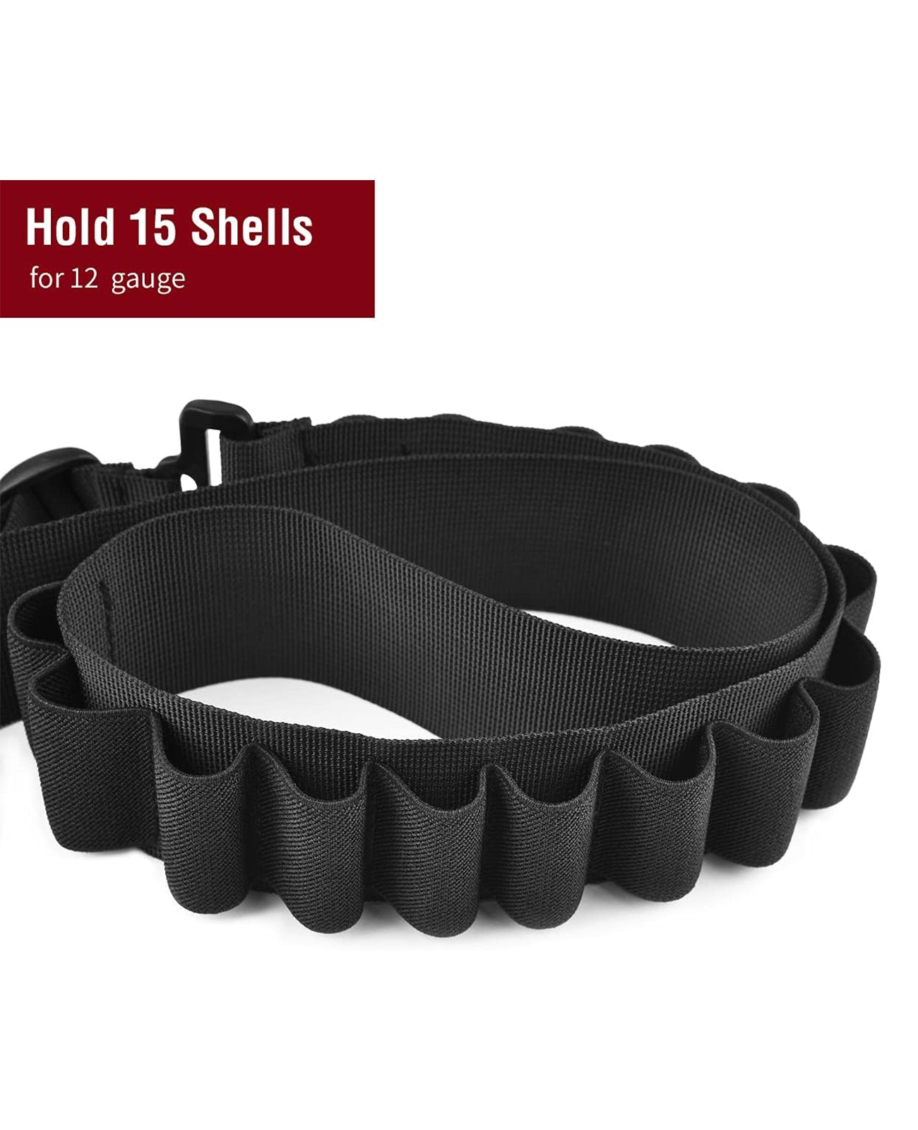 thumbnail image 2 of Tactical 2-Point Shotgun/Rifle Sling With 15-Shell Ammo Holder Bandolier – 12/20 Gauge 2 of 6