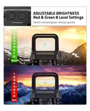Load image into Gallery viewer, MIDTEN 1X22X33 Red Green Dot Sight 4 Reticles Reflex Sight
