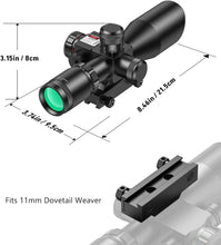 Load image into Gallery viewer, MidTen 2.5-10x40 Mil-dot Rifle Scope with Red Laser Combo
