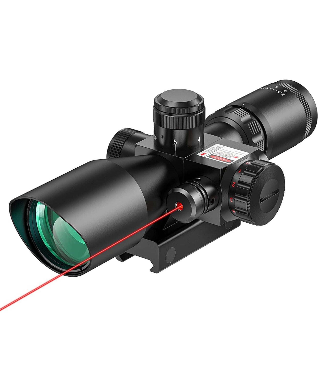 MidTen 2.5-10x40 OE Red Green Illuminated Mil-dot Scope with Red/Green