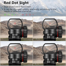 Load image into Gallery viewer, MidTen 4-16x50 AO 3-in-1 Illuminated Rifle Scope Combo Optics - Red Laser
