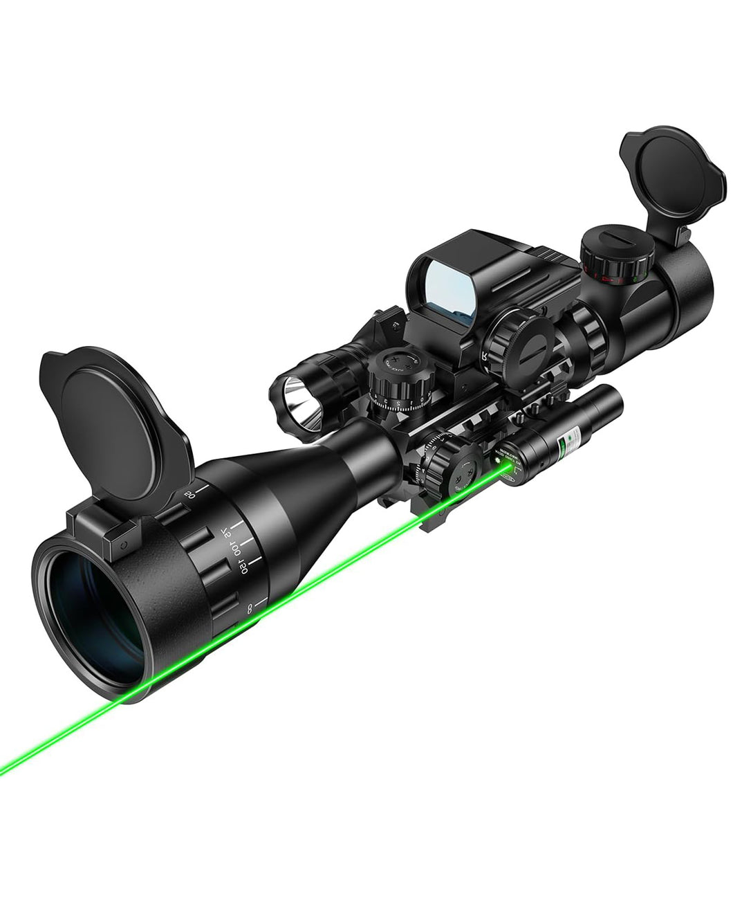 MidTen  4-16x50 AOEG 4-in-1 Tactical Rifle Scope Combo Optics