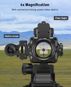 MidTen 4x32 Prism Tactical Rifle Scope with Laser