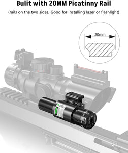 MidTen 4x32 Prism Tactical Rifle Scope with Laser