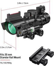 Load image into Gallery viewer, MidTen 4x32 Prism Tactical Rifle Scope with Laser
