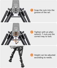 Load image into Gallery viewer, MidTen 6-9 Inch Rifle Bipod Compatible with M-Rail for Hunting
