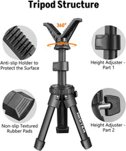 Load image into Gallery viewer, MidTen Portable Shooting Rest Shooting Tripod with 360° Rotate V Yoke Holder
