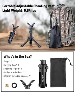 MidTen Portable Shooting Rest Shooting Tripod with 360° Rotate V Yoke Holder