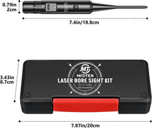 Load image into Gallery viewer, MidTen Rechargeable Red/Green Laser Boresighter Kit for .17-12GA with Multiple Adapters
