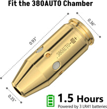 Load image into Gallery viewer, MidTen Red Bore Sight Laser for 380AUTO Red Laser Boresighter with 6pcs Batteries
