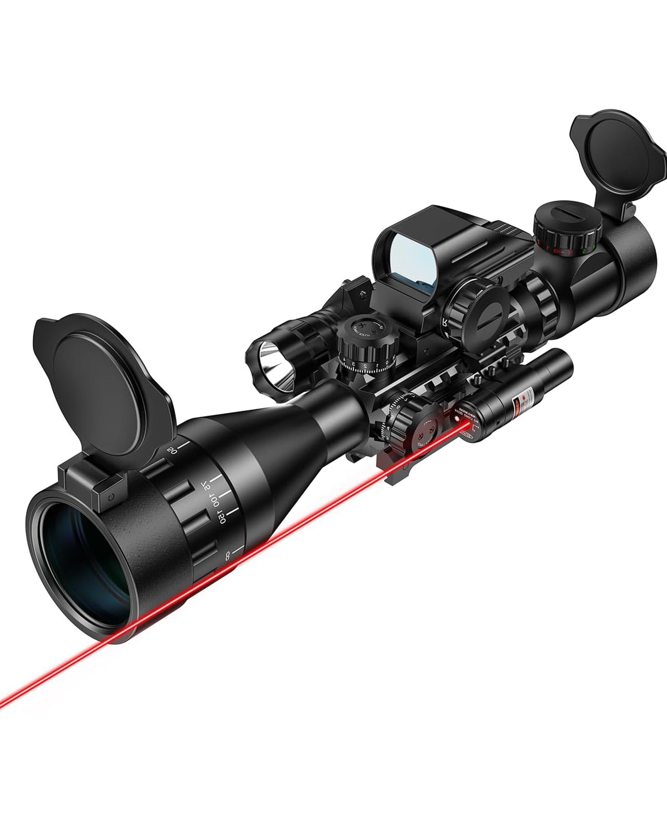 MidTen 4-16x50 AOEG 4-in-1 Rifle Scope Combo Optics