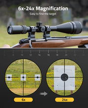 Load image into Gallery viewer, MidTen Z03 6-24x50 AO Rifle Scope with Hunting

