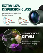 Load image into Gallery viewer, Midten ED 12x50 HD Monocular Telescope for Adults with Smartphone Adapter
