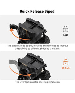 MidTen Quick Release Bipod for Hunting and Shooting