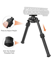 Load image into Gallery viewer, MidTen Tactical Bipod Compatible with Mlok Bipod
